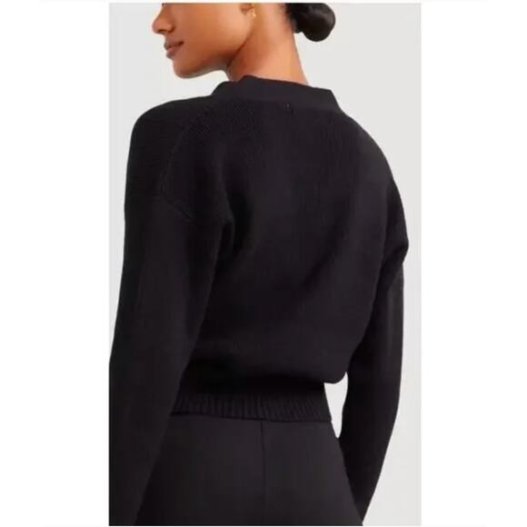 Modern Citizen Marlowe NWT Black Wrap Sweater Small Stitch Fix V-Neck - Picture 7 of 10